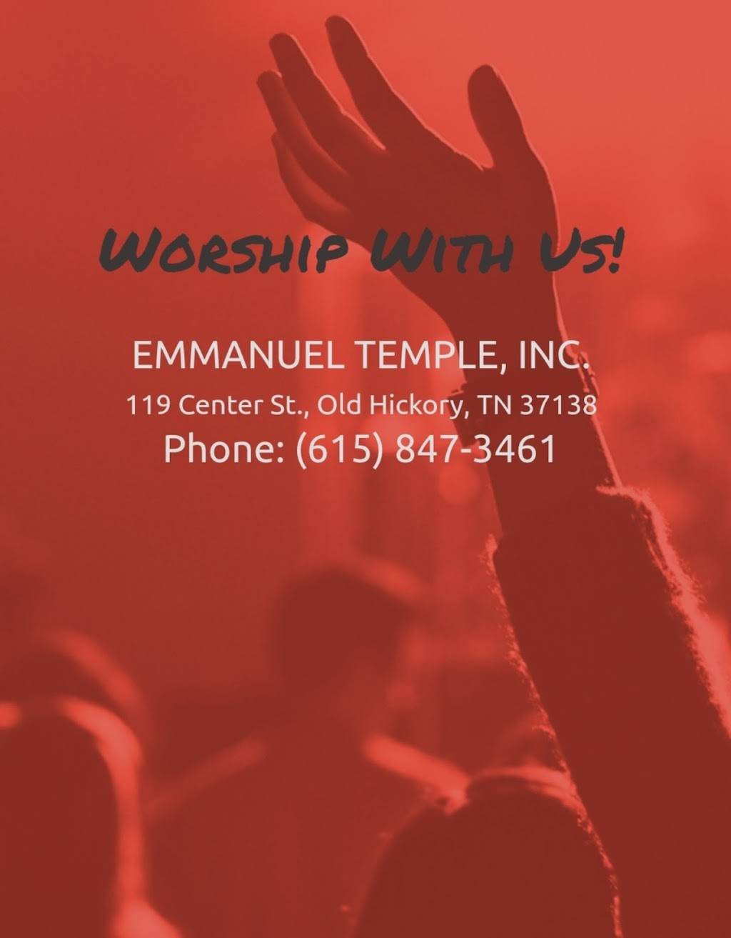 Emmanuel Temple | 119 Center St, Old Hickory, TN 37138, USA | Phone: (615) 847-3461