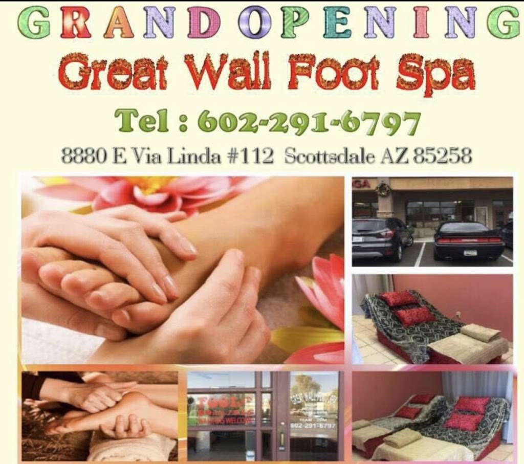 Great Wall Foot Spa | 8880 E Vía Linda #112, Scottsdale, AZ 85258 | Phone: (602) 291-6797