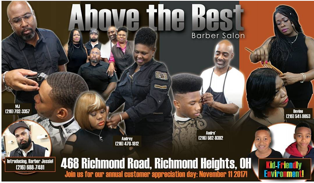 Above the Best Barber Salon | 468 Unit C Richmond Rd, Richmond Heights, OH 44143, USA | Phone: (216) 702-3357