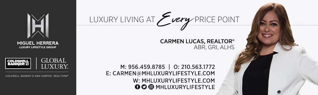 Carmen Lucas, (Barrientos) Realtor | 22211 IH10 W. Suite 1206, San Antonio, TX 78257, USA | Phone: (956) 459-8785