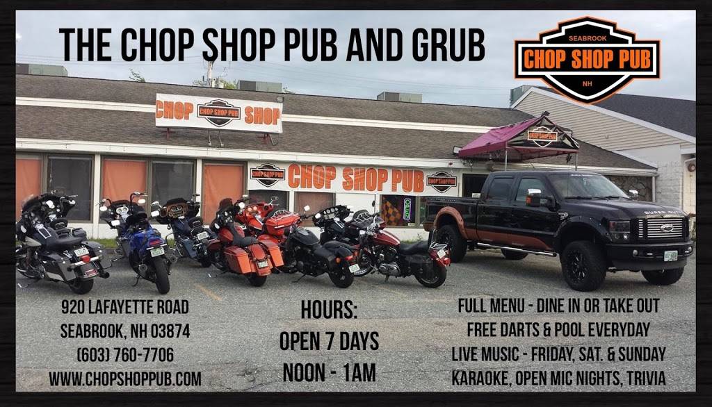 Chop Shop Pub | 920 Lafayette Rd, Seabrook, NH 03874, USA | Phone: (603) 760-7706