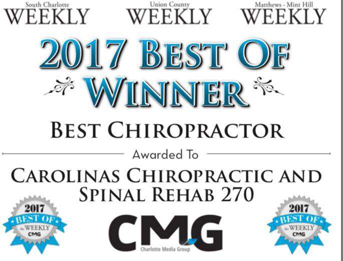 Carolinas Chiropractic and Spinal Rehab | 105 Waxhaw Professional Park Dr Suite A, Waxhaw, NC 28173, USA | Phone: (704) 243-1010
