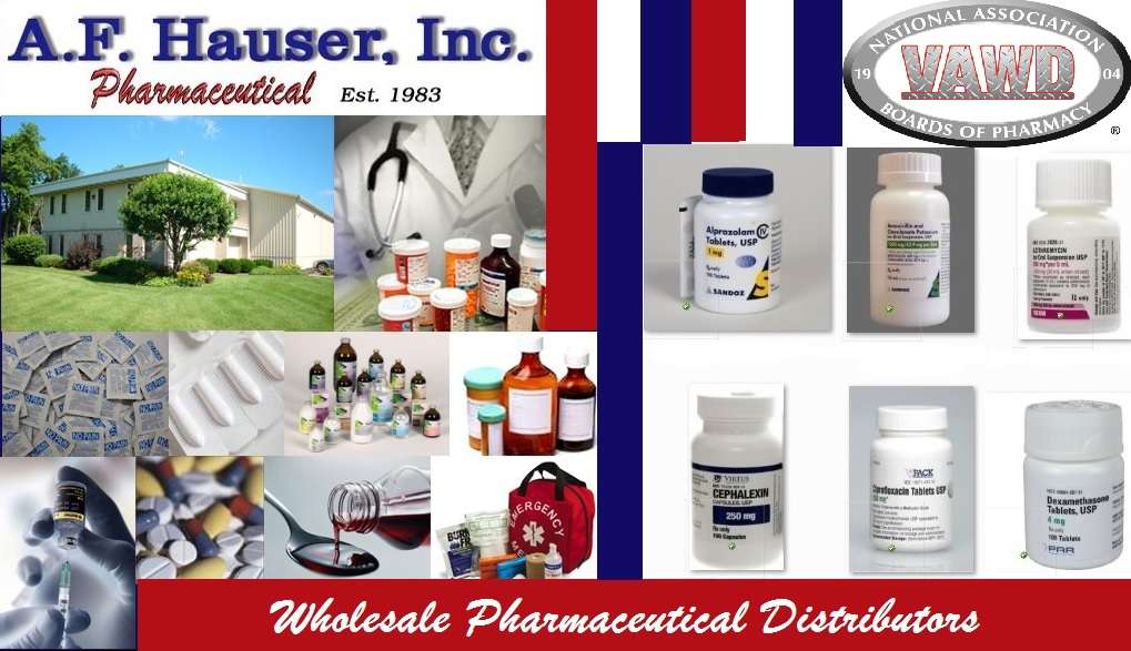 A.F. Hauser Pharmaceutical Inc. - Wholesale Drug Distributor | 4401 US-30, Valparaiso, IN 46383, USA | Phone: (800) 441-2309