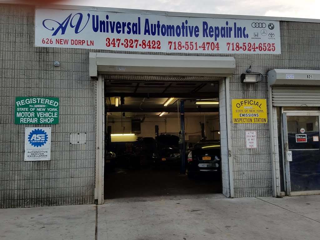 AV Universal Automotive Repair, Inc. | 626 New Dorp Ln, Staten Island, NY 10306, USA | Phone: (718) 524-6525