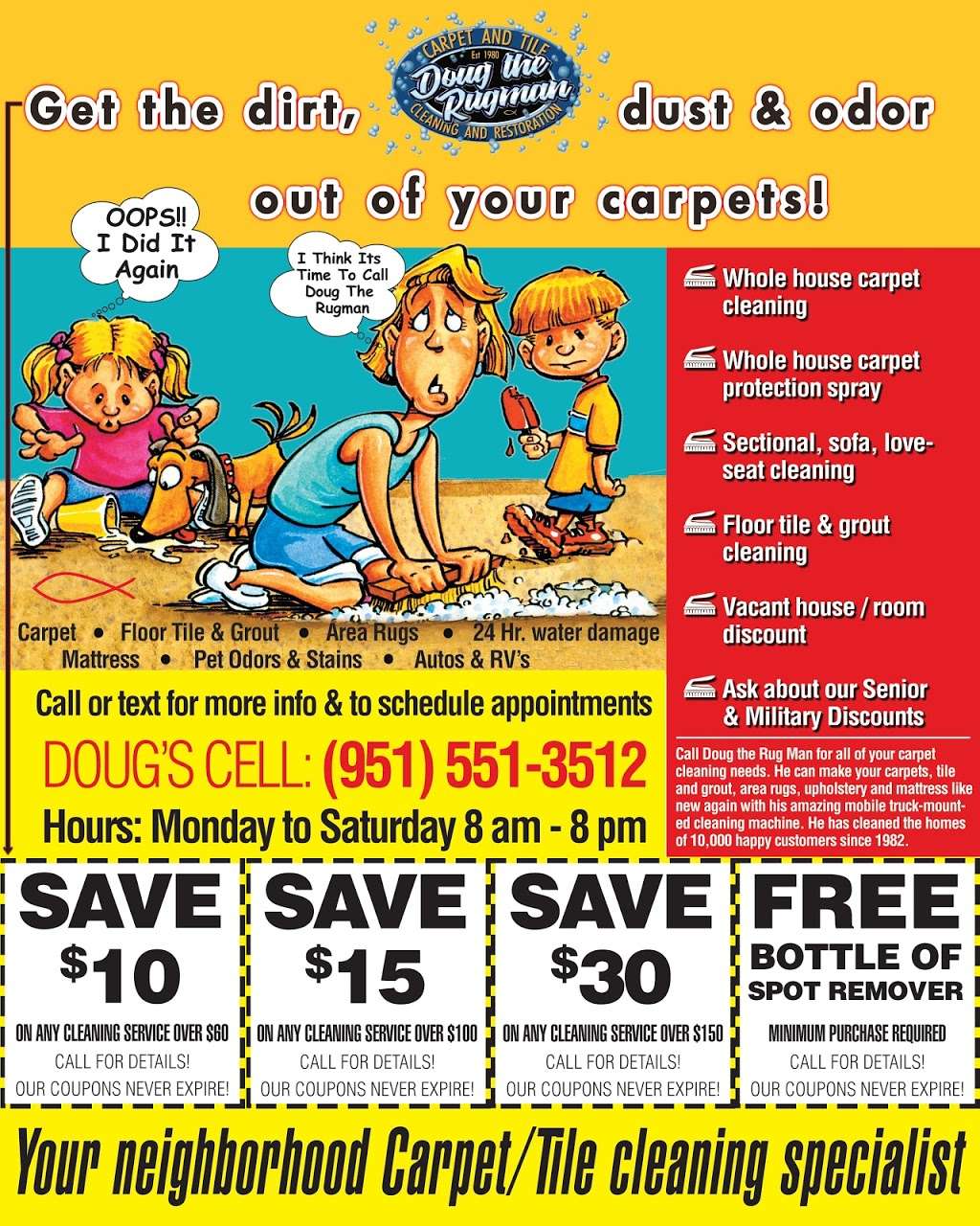 Doug The Rug Man Co | 46272 Lone Pine Dr, Temecula, CA 92592, USA | Phone: (951) 551-3512