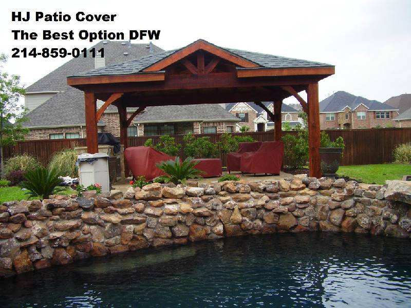 HJ Cedar Patio Covers and Stamped Concrete | 1364 Lake Grove Dr, Little Elm, TX 75068, USA | Phone: (214) 859-0111