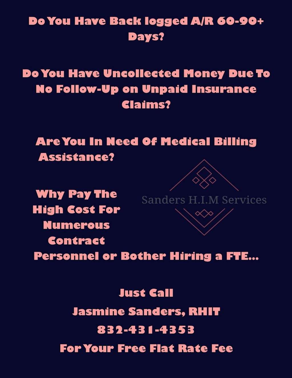 Sanders H.I.M Services | 21911 Heath Meadow Ct, Spring, TX 77373, United States | Phone: (832) 431-4353