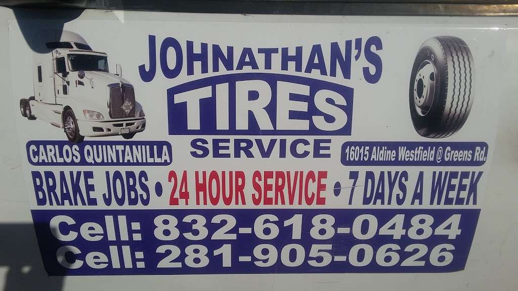 Jhonathans Tires Service | 16015 Aldine Westfield Rd, Houston, TX 77032, USA | Phone: (832) 618-0484