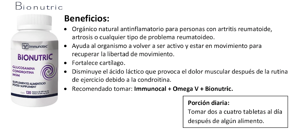 Productos immunotec | Gandul 21350-21320, Francisco Villa 2da Secc, 22236 Tijuana, B.C., Mexico | Phone: 663 114 0249