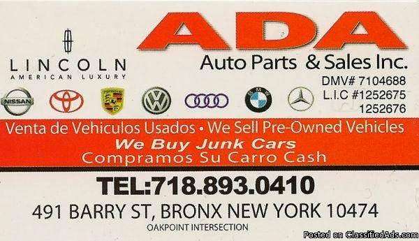 ADA AUTO PARTS & SALES INC. | 491 Barry St, The Bronx, NY 10474, USA | Phone: (718) 893-0410