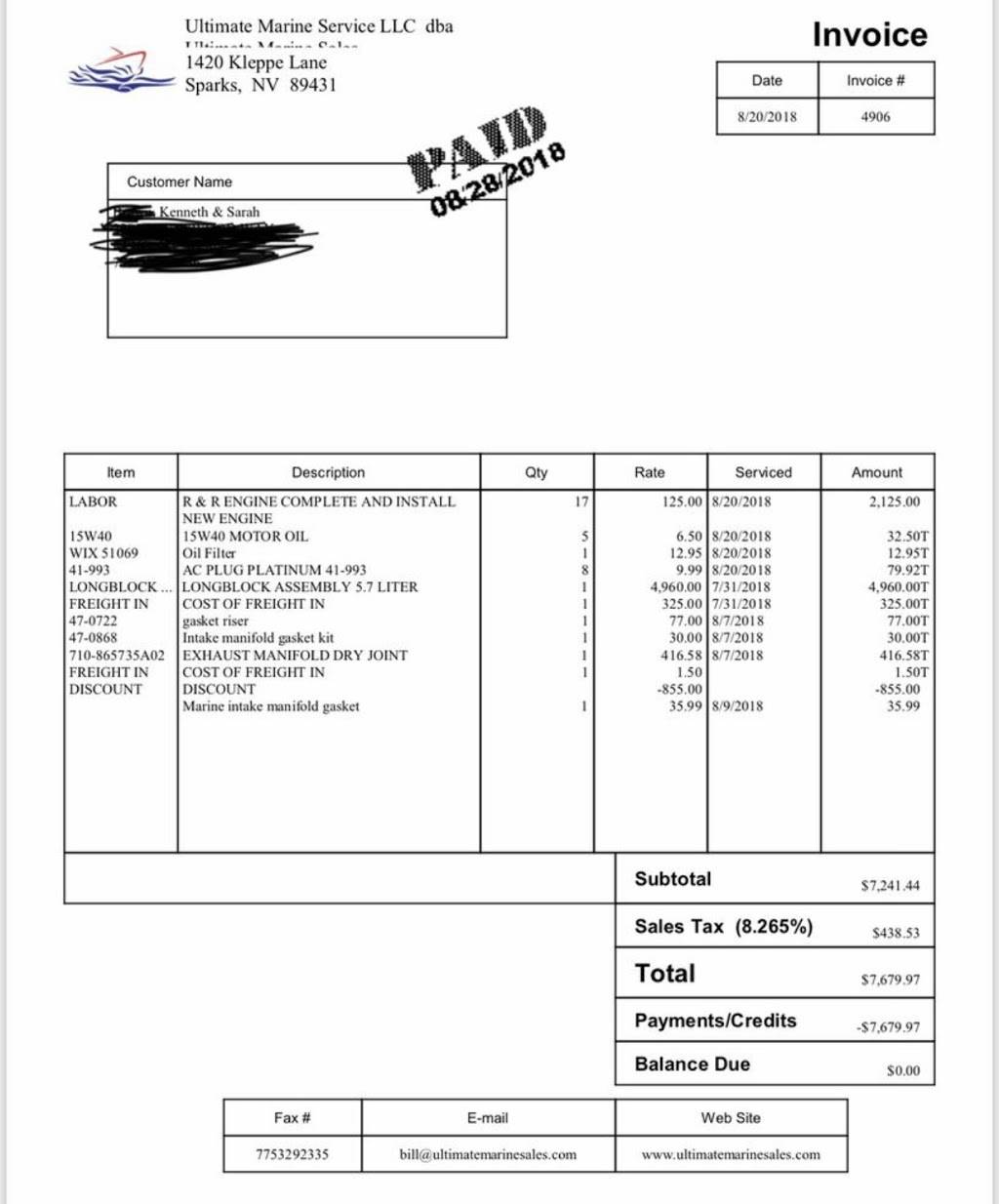 Ultimate Marine Service & Sales | 650 Innovation Dr Suite B, Reno, NV 89511, USA | Phone: (775) 360-2660