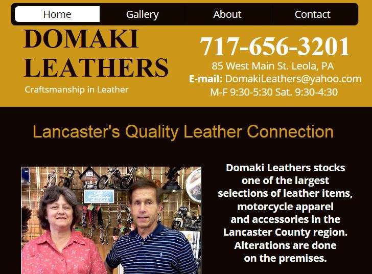 Domaki Leathers | 85 W Main St, Leola, PA 17540, USA | Phone: (717) 656-3201