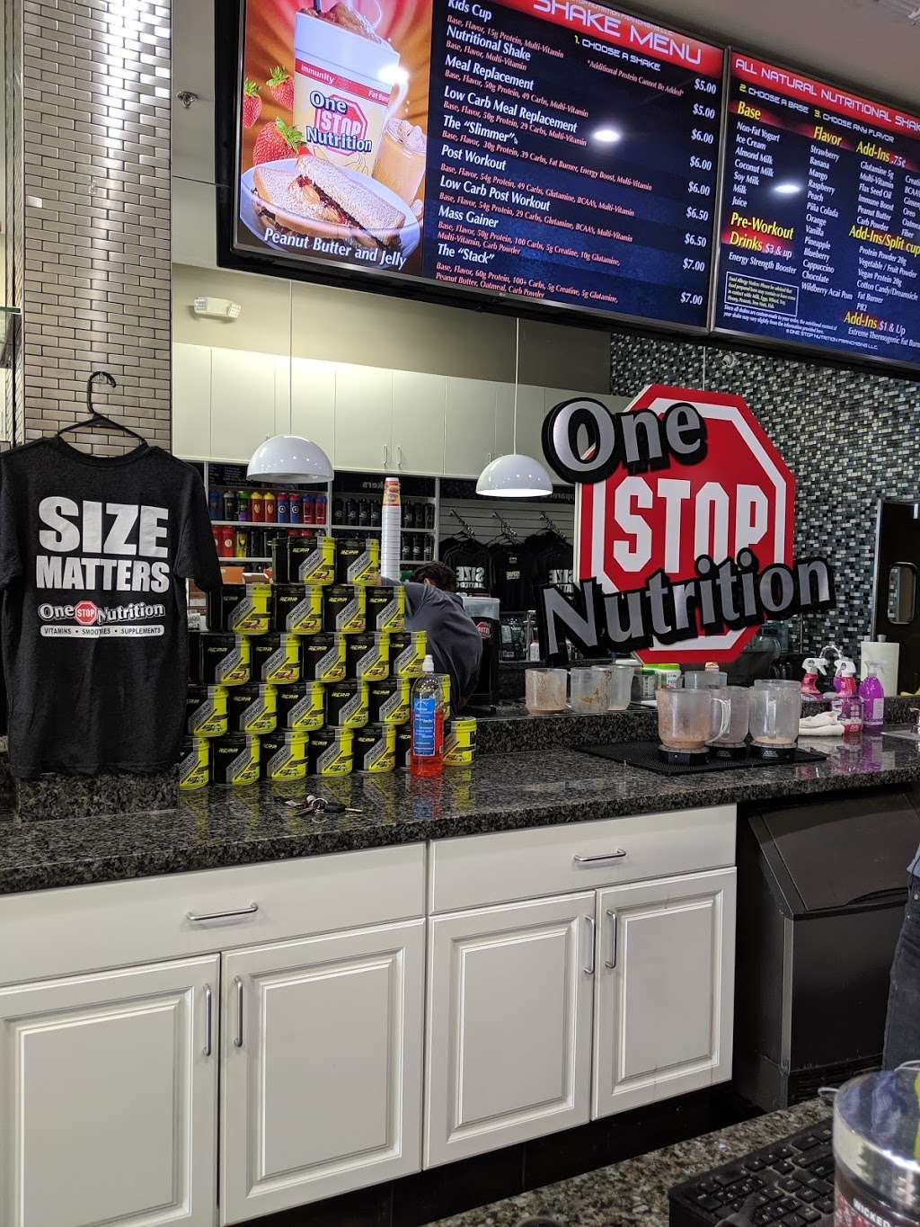 one stop nutrition menu