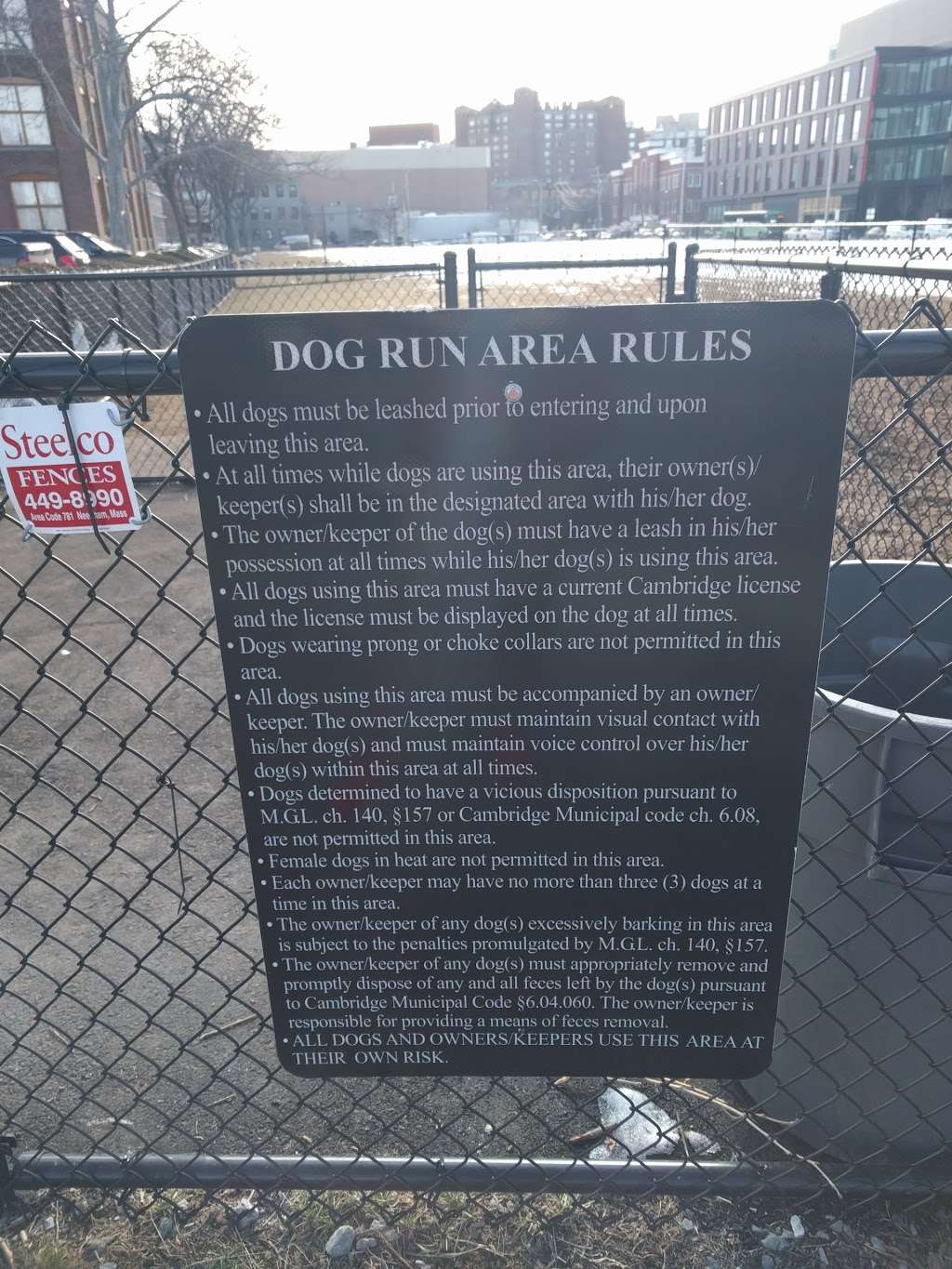 Rogers Street Park - Temporary Off Leash Area | 252 Third St, Cambridge, MA 02141