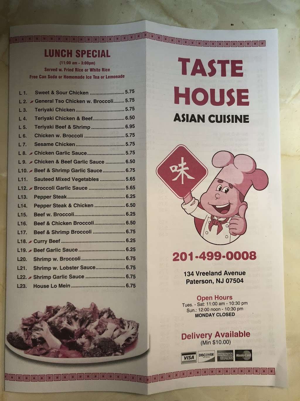 Taste House | 134 Vreeland Ave, Paterson, NJ 07504, USA | Phone: (201) 499-0008