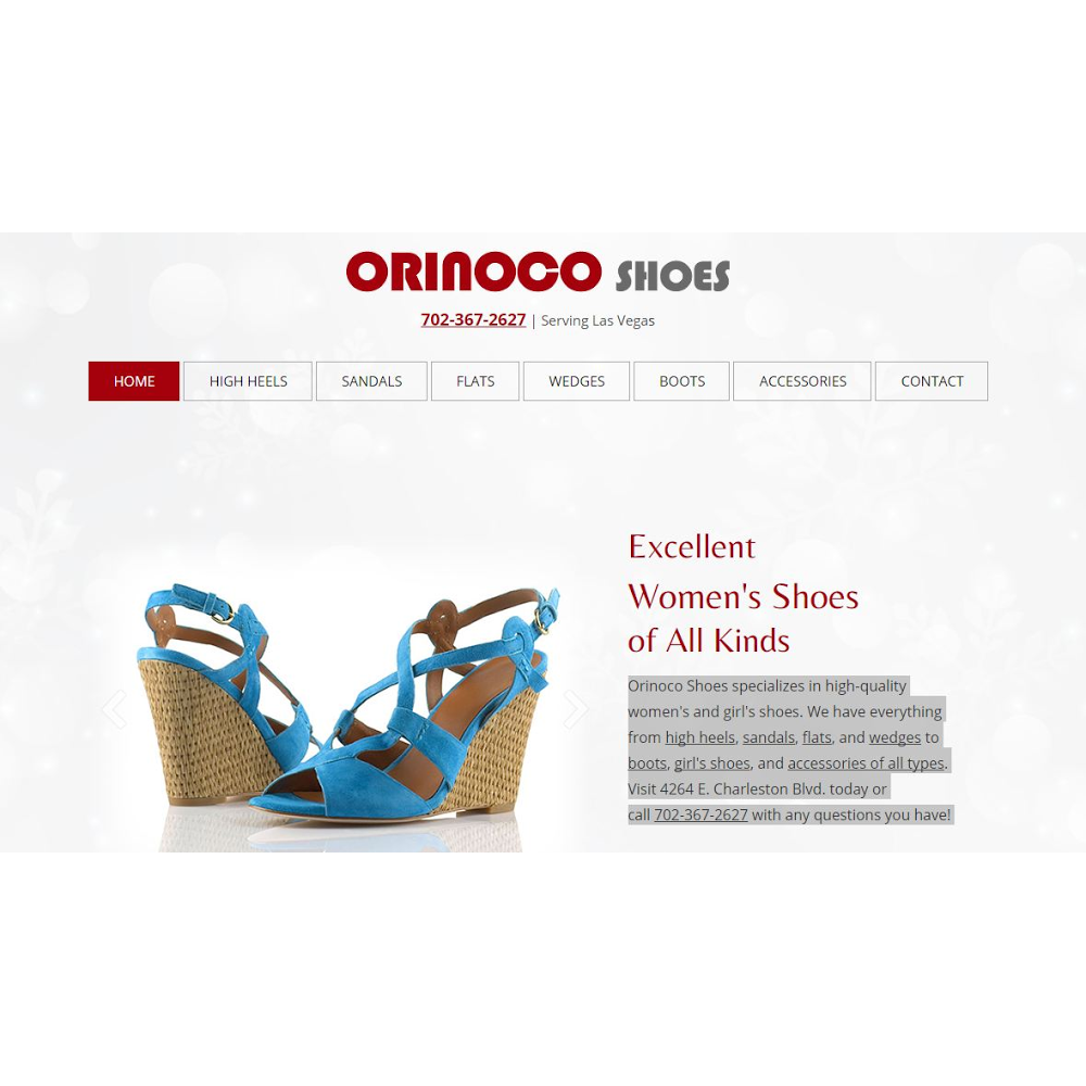 Orinoco Shoes | 4264 E Charleston Blvd, Las Vegas, NV 89110, USA | Phone: (702) 367-2627