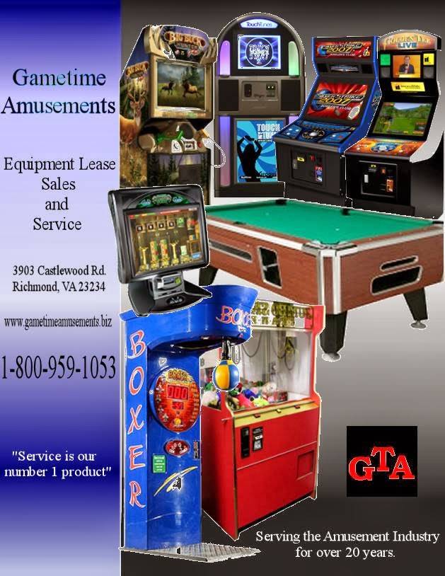 Gametime Amusements | 3903 Castlewood Rd, Richmond, VA 23234, USA | Phone: (804) 638-9226