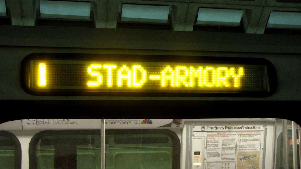 Stadium-Armory Station | 192 19th St SE, Washington, DC 20003, USA | Phone: (202) 637-7000