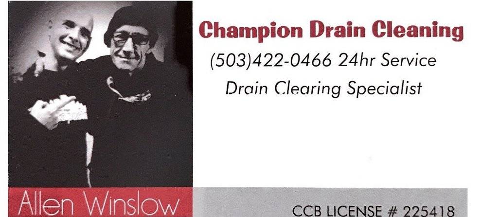 Champion Drain Cleaning | 3005 NE 67th Ave, Portland, OR 97213, USA | Phone: (503) 422-0466