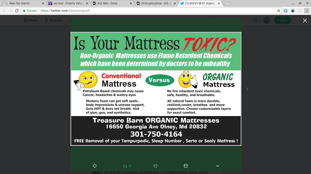 Organic Mattress Superstore | 16650 Georgia Ave, Olney, MD 20832 | Phone: (301) 750-4164