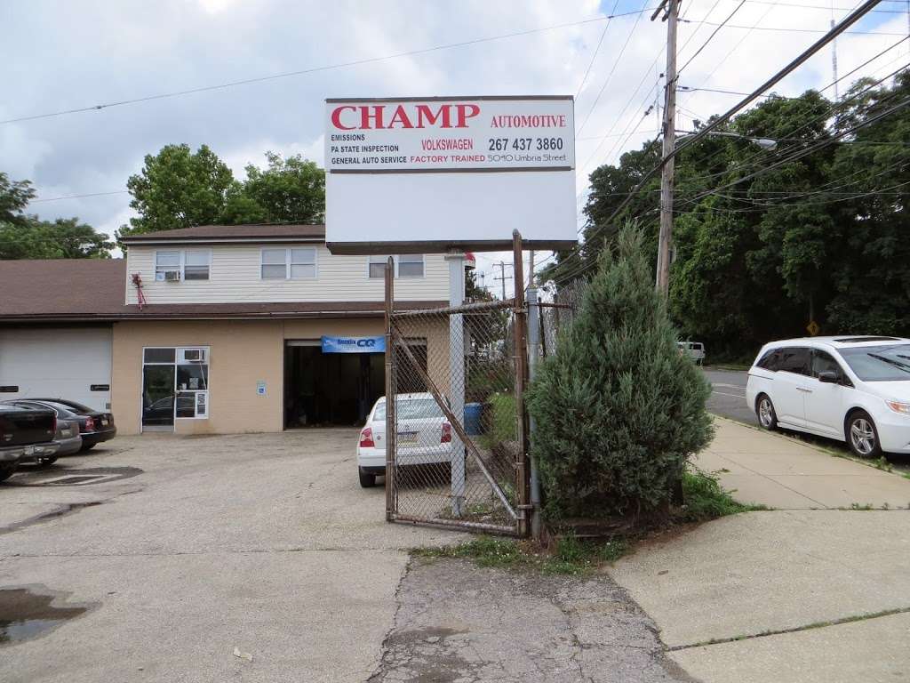 Champ Automotive Services | 5040 Umbria St, Philadelphia, PA 19128, USA | Phone: (267) 437-3860