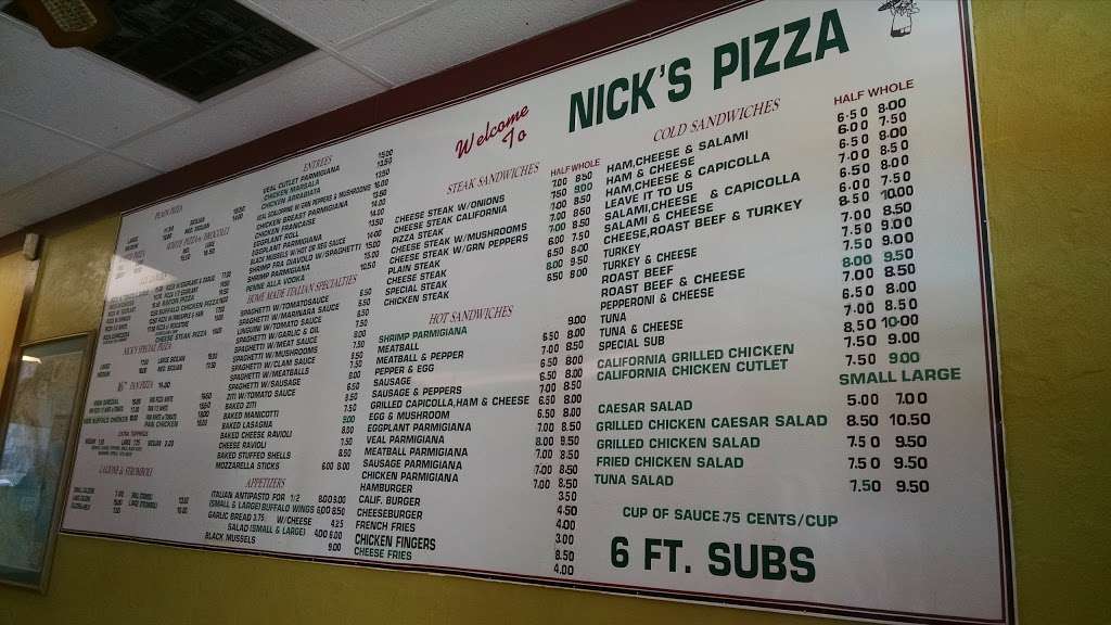 Nickolas Pizza Restaurant | 1820 Lanes Mill Rd, Brick, NJ 08724 | Phone: (732) 458-8523
