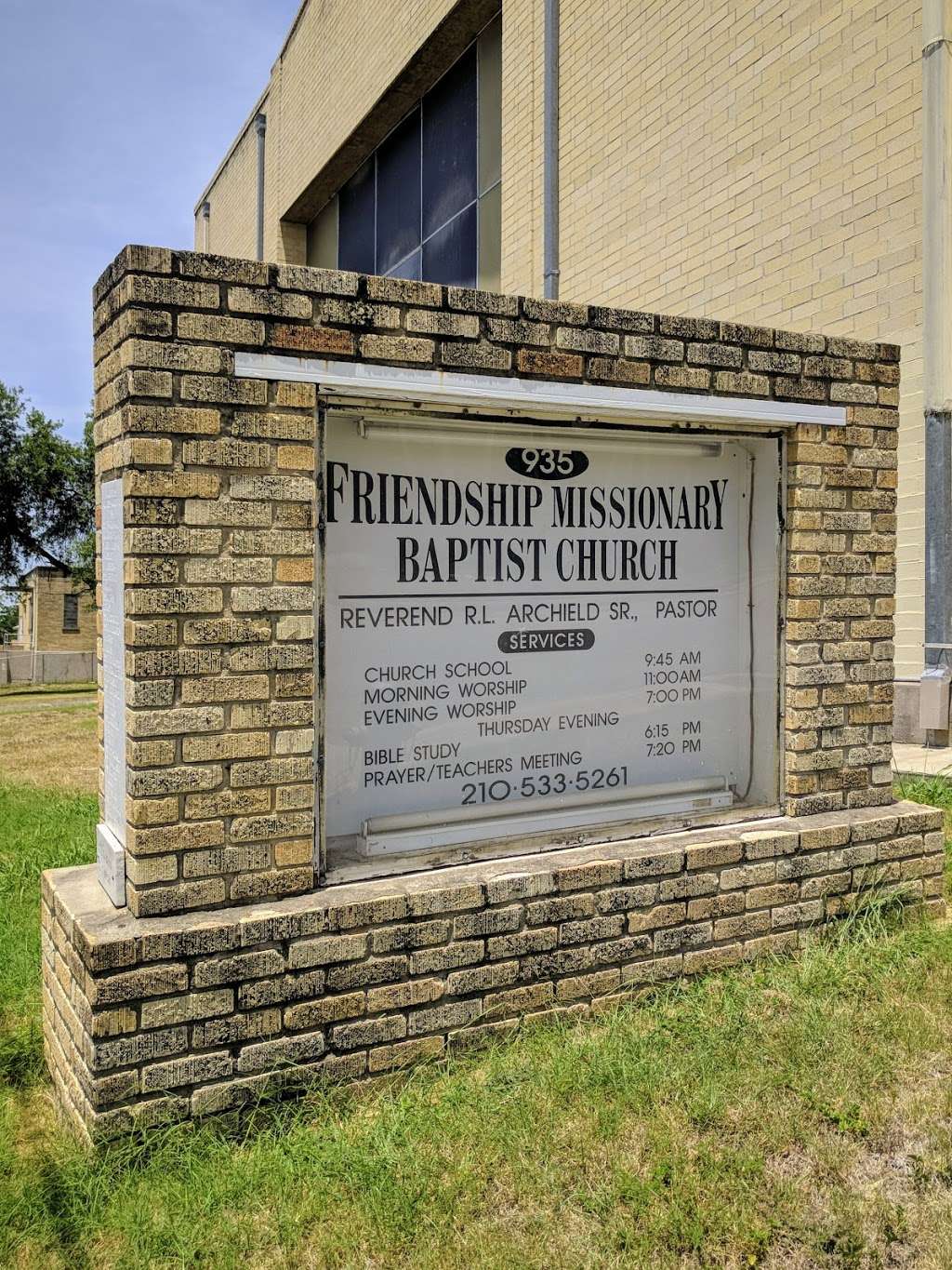 Friendship Baptist Church | 935 Iowa St, San Antonio, TX 78203, USA | Phone: (210) 533-5261