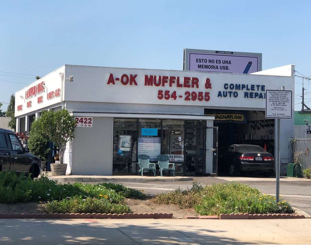 A Ok Muffler of Santa Ana | 2422 W 17th St, Santa Ana, CA 92706, USA | Phone: (714) 554-2955