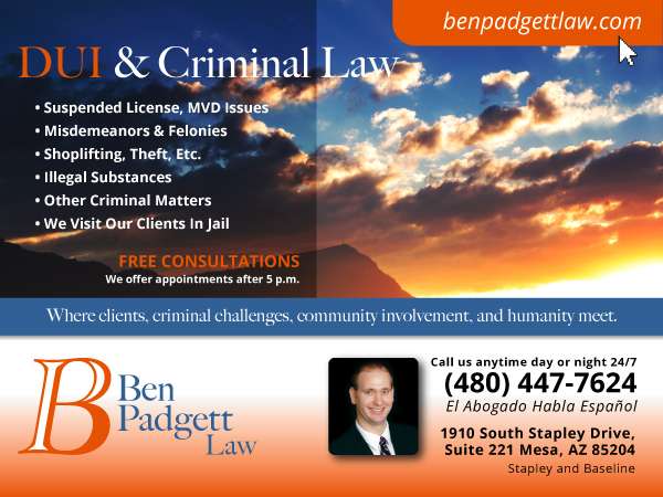 Ben Padgett Law | 2406 S 24th St Ste 103C, Phoenix, AZ 85034, USA | Phone: (480) 447-7624