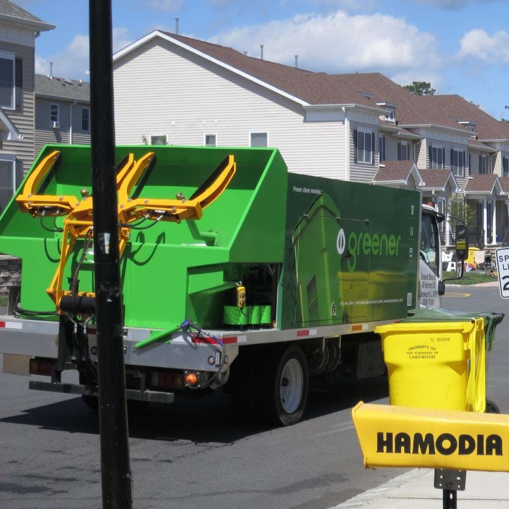 We are greener - Power washing - Garbage cans and sidewalk | 45 Harmony Dr, Lakewood, NJ 08701, USA | Phone: (732) 994-2999