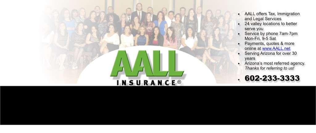 AALL Insurance Group | 2737 West Southern Avenue, S 48th St #14, Tempe, AZ 85282, USA | Phone: (602) 393-3334