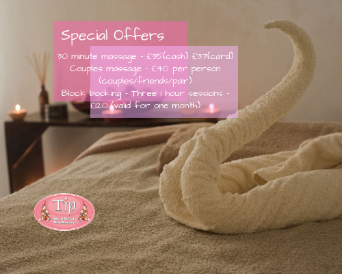 Tip Thai Massage - Richmond | 63 Sheen Rd, Richmond TW9 1YJ, UK | Phone: 020 8940 7040