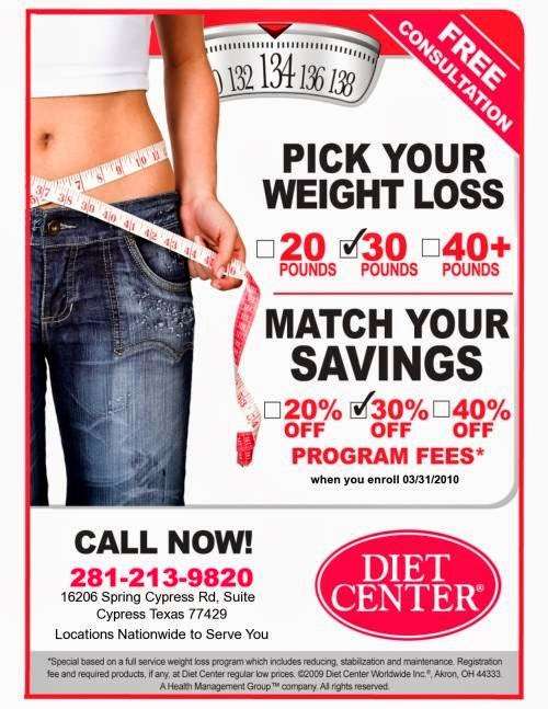 Diet Center | 16206 Spring Cypress Rd, Cypress, TX 77429, USA | Phone: (281) 213-9820