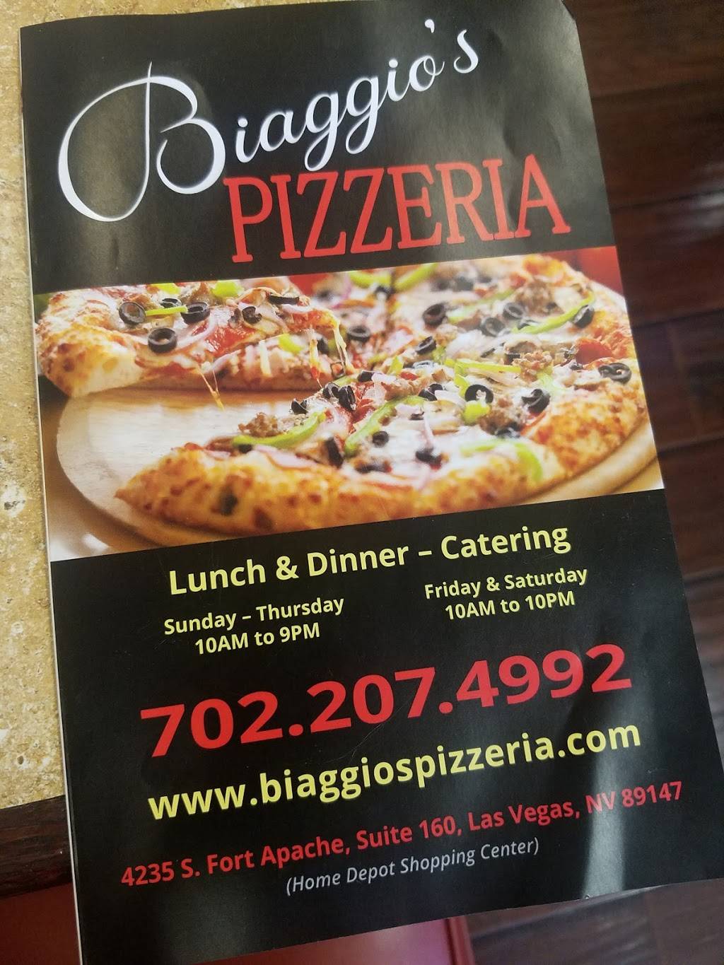 Biaggios Pizzeria | 4235 S Fort Apache Rd #160, Las Vegas, NV 89147, USA | Phone: (702) 207-4992