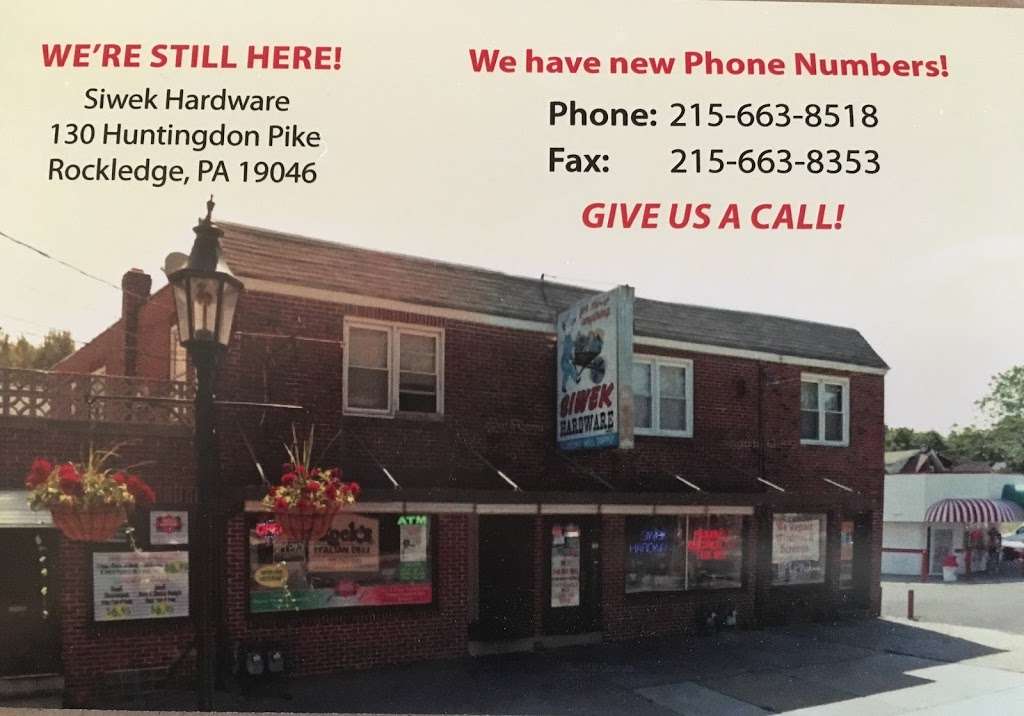 Siwek Plumbing & Mill Supplies Hardware | 130 Huntingdon Pike, Jenkintown, PA 19046, USA | Phone: (215) 663-8518