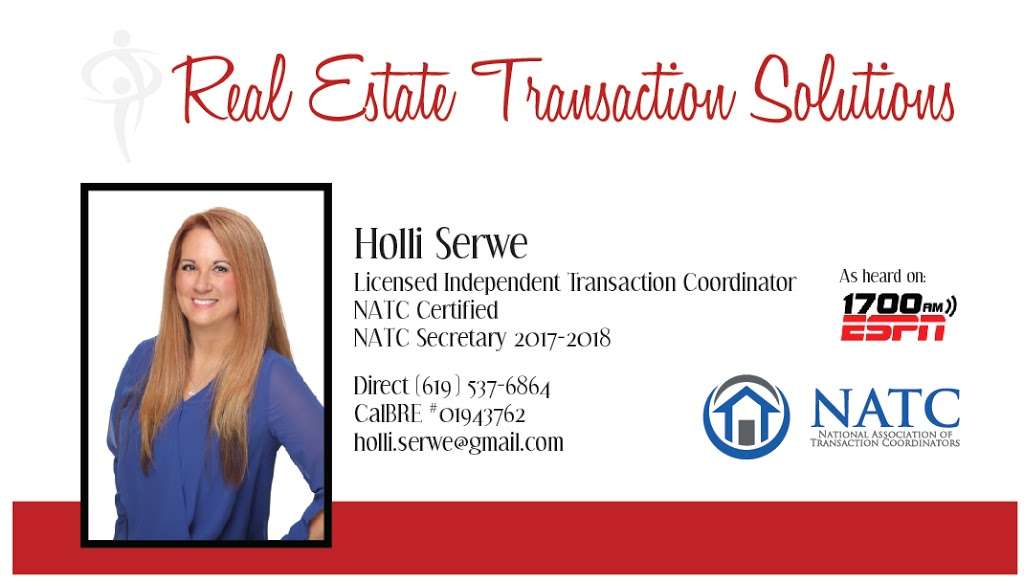 Holli Serwe - Real Estate Transaction Solutions | 9643 Cecilwood Dr, Santee, CA 92071, USA