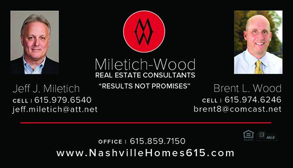 Jeff J. Miletich - Brent L. Wood RELIANT REALTY / ERA | 1517 Hunt Club Blvd STE 200, Gallatin, TN 37066, USA | Phone: (615) 979-6540