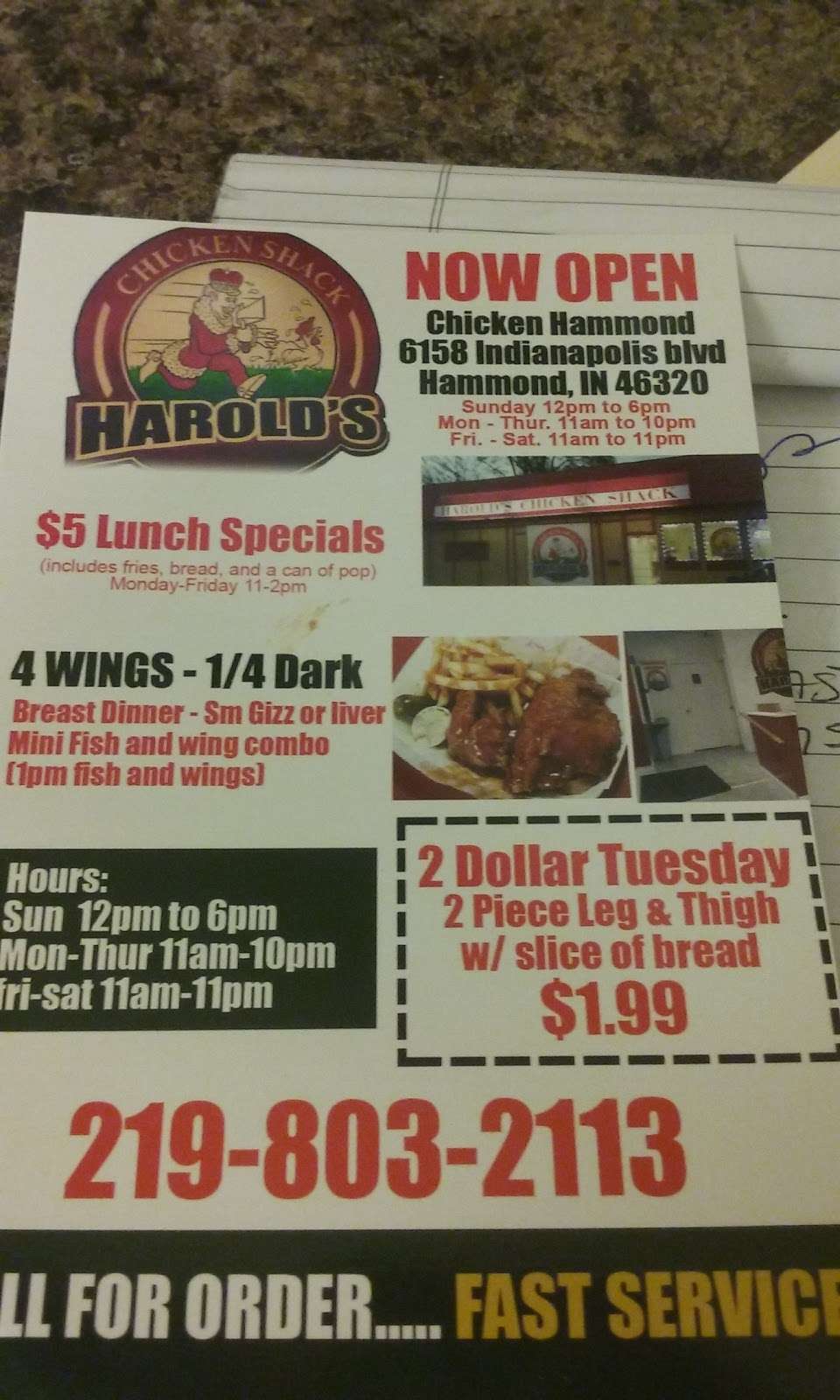 Harolds Chicken Shack | 6158 Indianapolis Blvd, Hammond, IN 46320, USA | Phone: (219) 803-2885