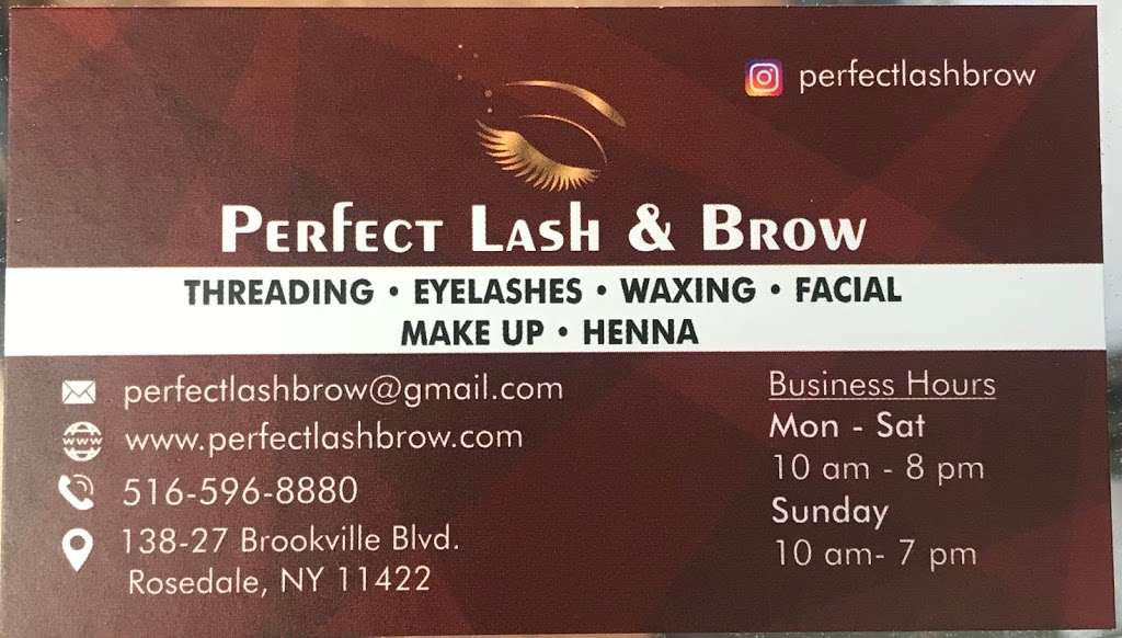 Perfect lash & brow inc | 138-27 Brookville Blvd, Rosedale, NY 11422, USA | Phone: (516) 596-8880