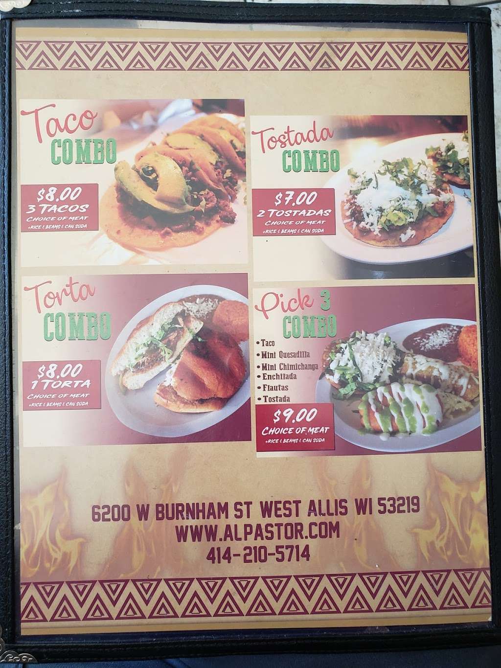 Al Pastor Mexican Cuisine | 6200 W Burnham St, West Allis, WI 53219, USA | Phone: (414) 210-5714