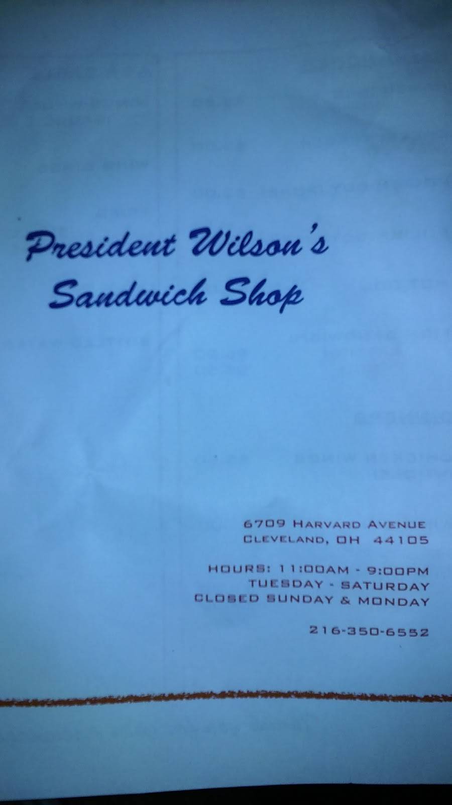 President Wilsons Sandwich Shop | 6709 Harvard Ave, Cleveland, OH 44105, USA | Phone: (216) 350-6552