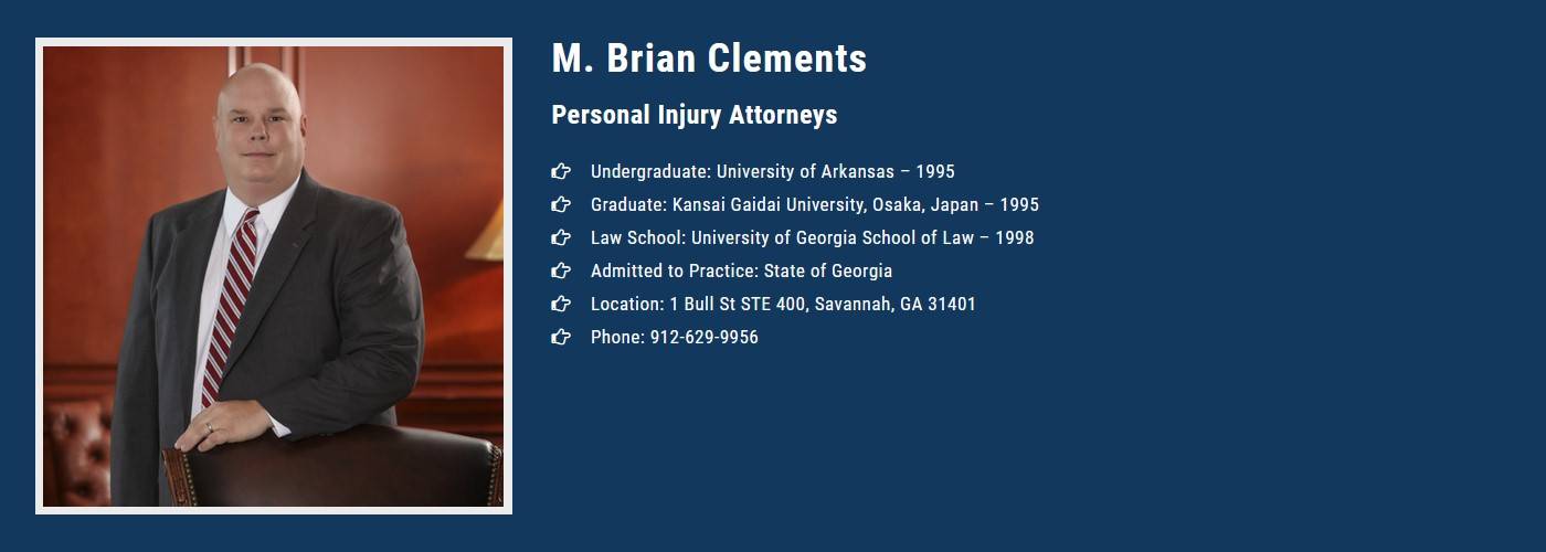 M Brian Clements Injury Attorney | 1 Bull St Suite 400, Savannah, GA 31401, United States | Phone: (912) 629-9956