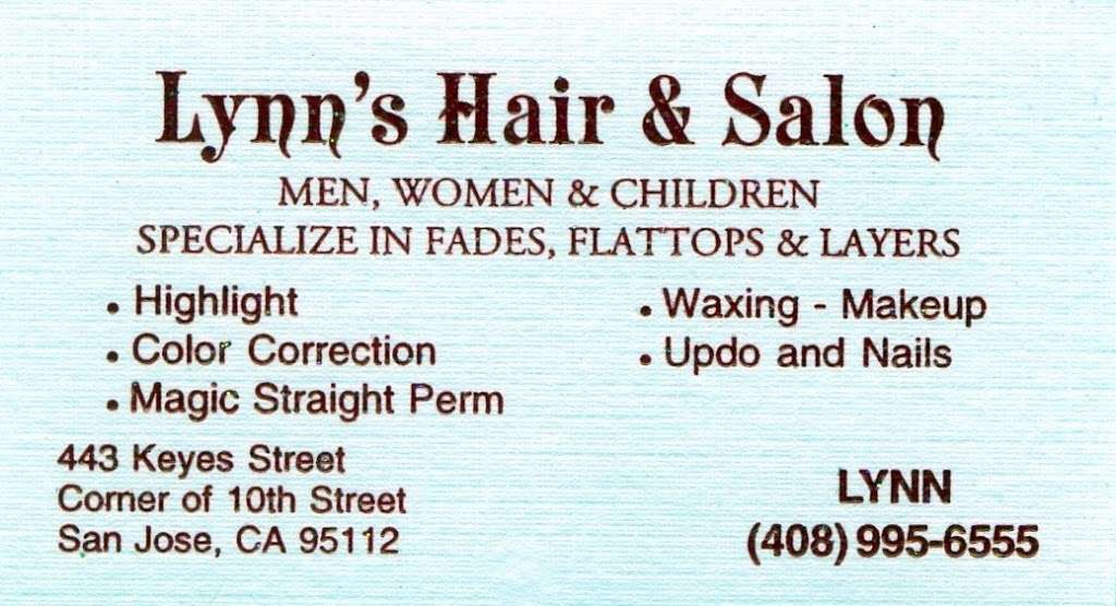 Lynns Hair Salon | 443 Keyes St, San Jose, CA 95112, USA | Phone: (408) 995-6555