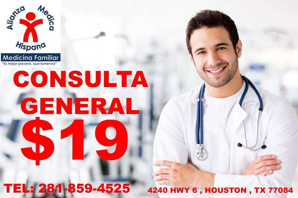 Clinica Alianza Medica Hispana | 4240 Hwy 6 G, Houston, TX 77084, USA | Phone: (281) 859-4525