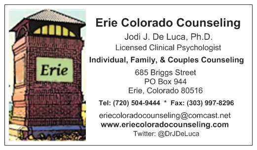 Erie Colorado Counseling, PLLC - Jodi J De Luca, PhD | 685 Briggs St, Erie, CO 80516, USA | Phone: (720) 504-9444