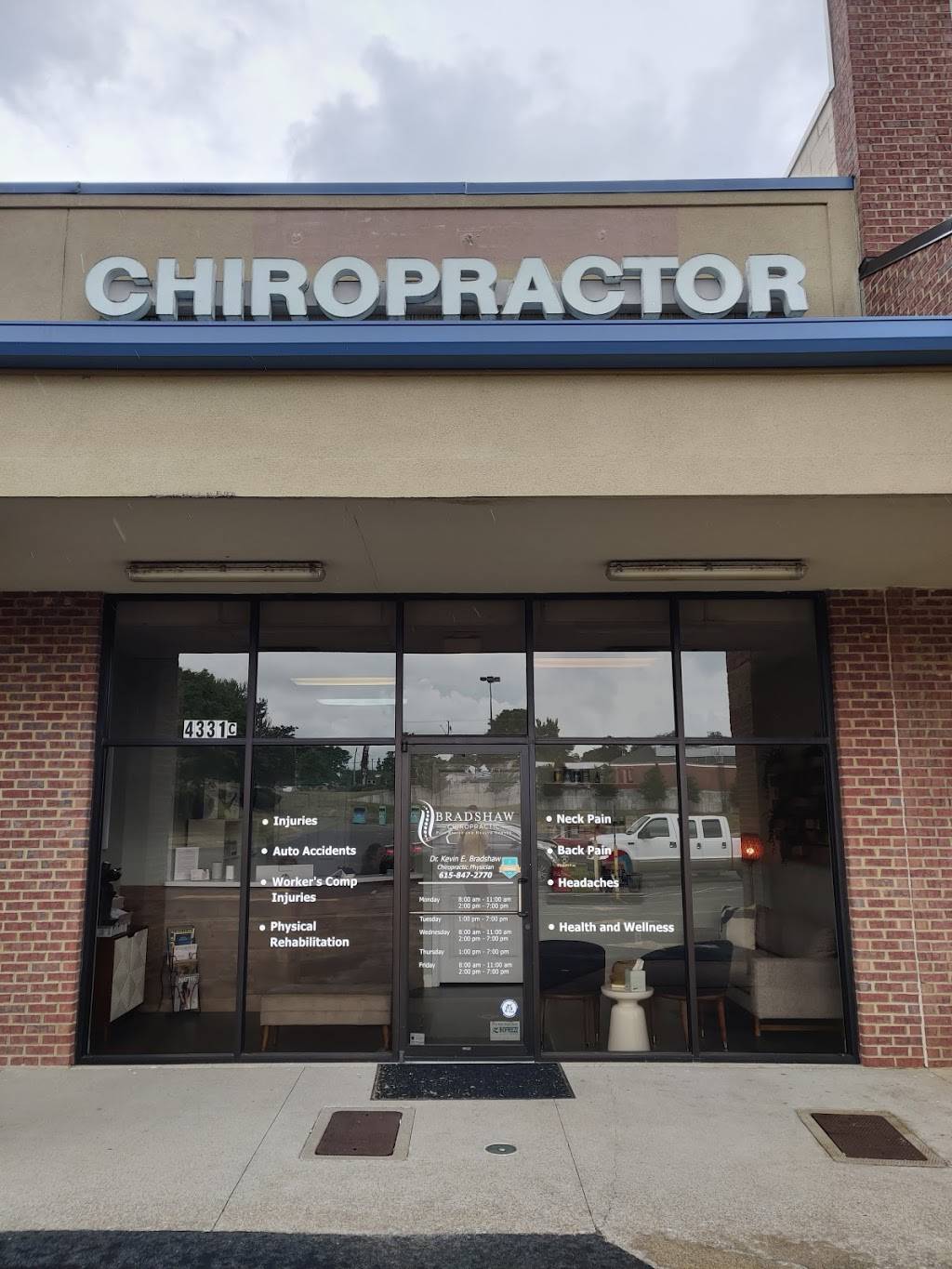 Bradshaw Chiropractic | 4331 Old Hickory Blvd ste c, Old Hickory, TN 37138, USA | Phone: (615) 847-2770