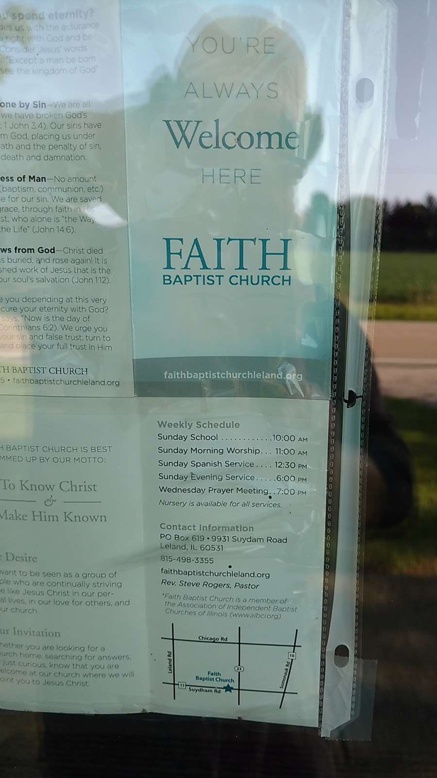 Faith Baptist Church | 9931 Suydam Rd, Leland, IL 60531, USA | Phone: (815) 495-9592
