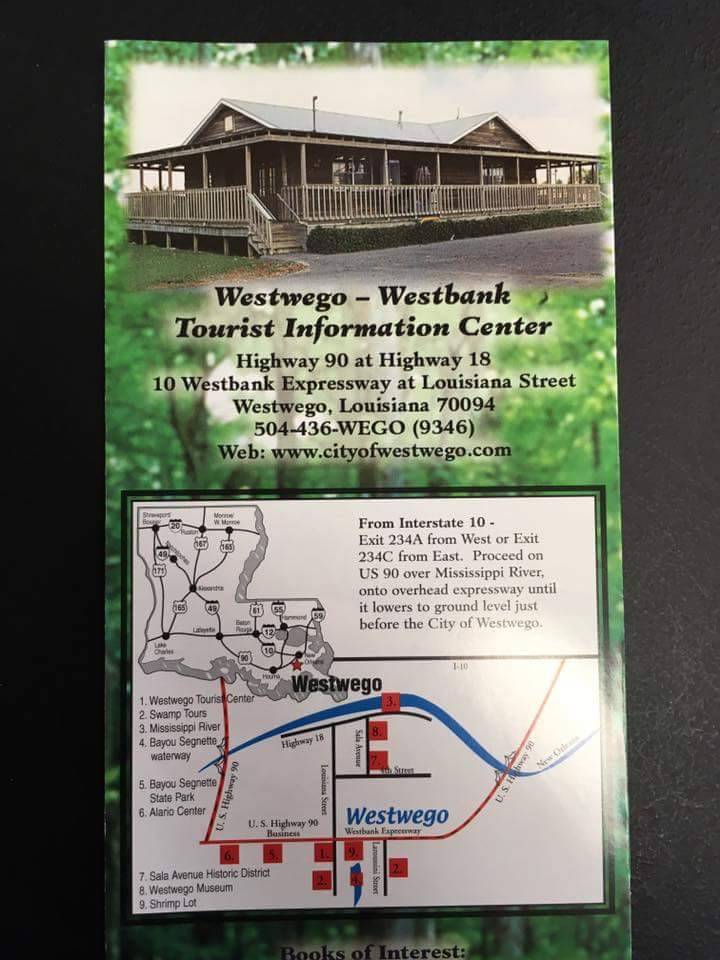 Westwego Tourist Information | 7777 Westbank Expy, Westwego, LA 70094, USA | Phone: (504) 436-0812