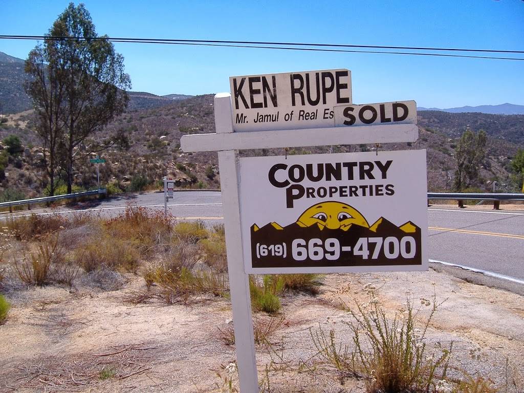 COUNTRY PROPERTIES, Ken Rupe, Broker-Realtor/BRE # 00575173 | 13967 Campo Rd #201, Jamul, CA 91935, USA | Phone: (619) 669-4700