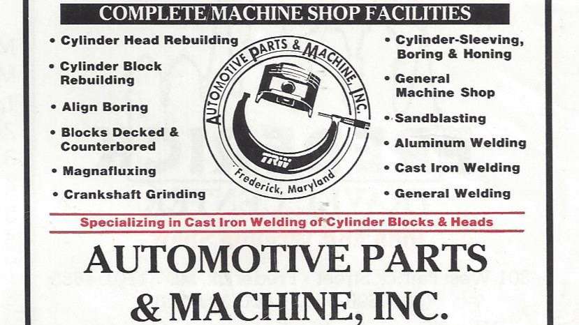 Automotive Parts & Machine | 900 E Patrick St, Frederick, MD 21701, USA | Phone: (301) 663-8866